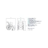 Lightweight wheelchair with aluminum frame - Only 13.7 kg - Foldable