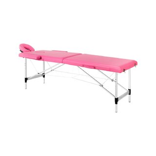 Foldable massage table Balance aluminum 2-piece pink