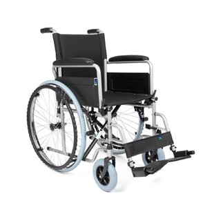 Folding wheelchair with steel frame