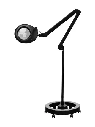 Magnifying lamp in black Elegante 6025 60 LED with stand