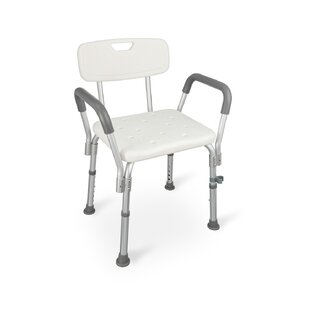Shower chair with backrest and armrests