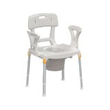 Shower and toilet seat with bucket