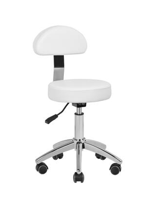Cosmetic stool for pedicure Basic 304P white