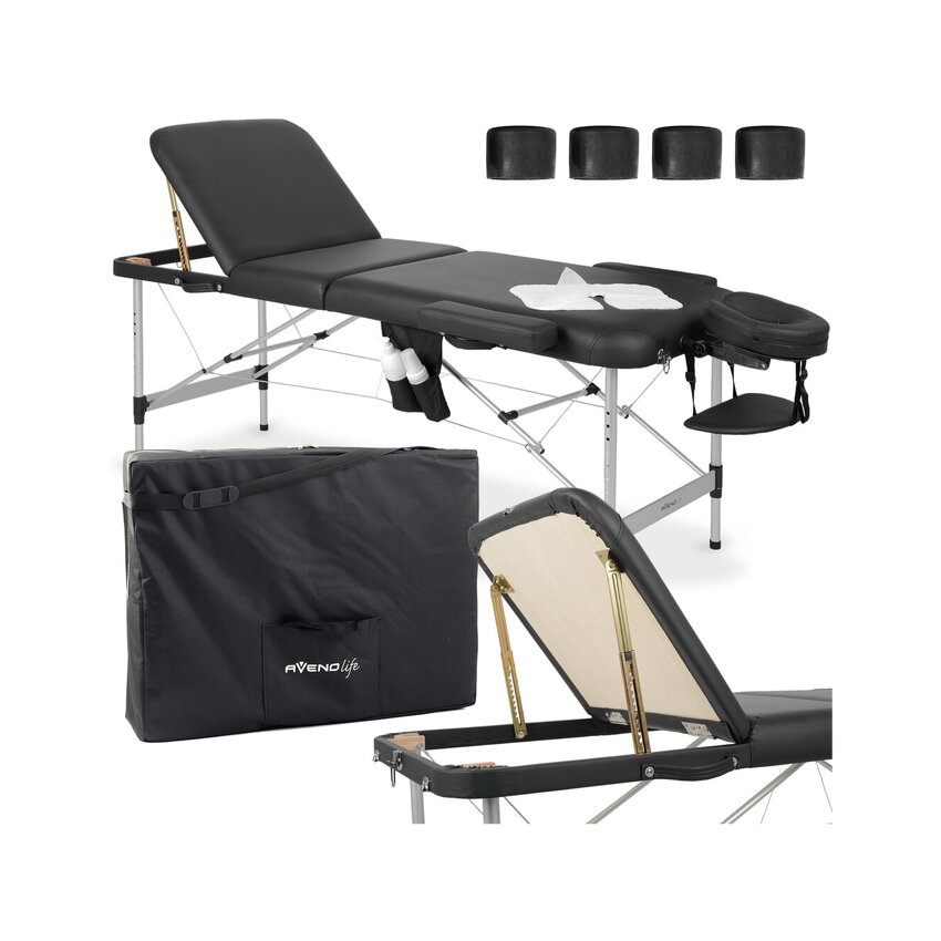 Portable massage table Adele 70cm - Black