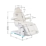 Heated electric treatment chair Azzurro 708B 4 motors - white