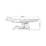 Heated electric treatment chair Azzurro 708B 4 motors - white