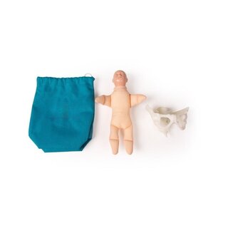 Mini pelvis with birthing doll