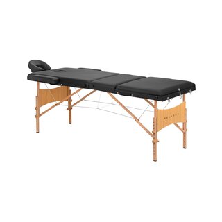 Foldable massage table Balance wood 3-piece black