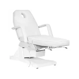 Electric beauty chair with soft padding, white, with 1 motor