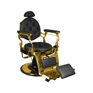 Gabbiano barber chair giulio gold black