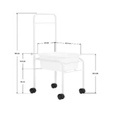 Foot bath foot care on wheels - White