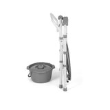 Folding toilet seat with quick release