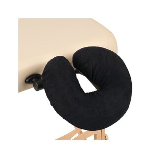Terry cloth headrest cover - black