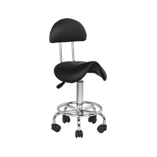 Saddle chair black 6001 with backrest