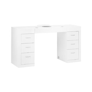 Manicure table 324 with cassette vacuum cleaner white