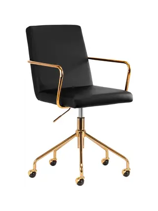 Lounge chair QS-OF211G black gold