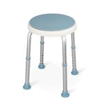 Round, rotating shower chair