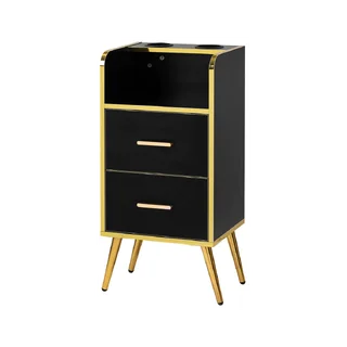Hairdresser workstation black gold