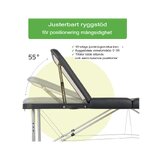 Portable massage table Adele 70cm - Black