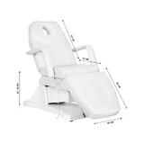 Electric beauty chair with soft padding, white, with 1 motor