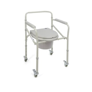 Foldable shower chair with toilet function – Wheels with brakes