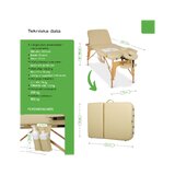 Portable massage table Bianca - Beige
