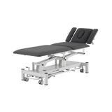 Electric massage table 5 sections - Rila PRO - White frame, grey upholstery