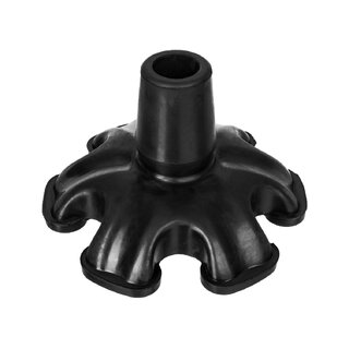 Rubber shoe drop shoe for crutches and canes