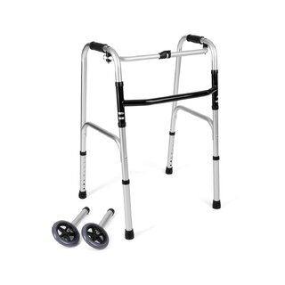 Walking frame with wheels