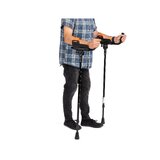 Elbow crutch with fold-up forearm support