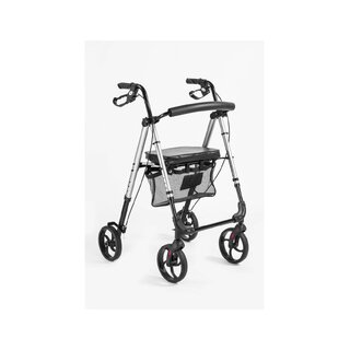 Aluminum rollator with 4 wheels – Adjustable seat height