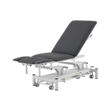 Electric massage table 5 sections - Rila PRO - White frame, grey upholstery