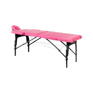 Foldable massage table Balance wood 2-piece pink black wood