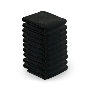 Microfiber towel 73x40cm 10 pcs black