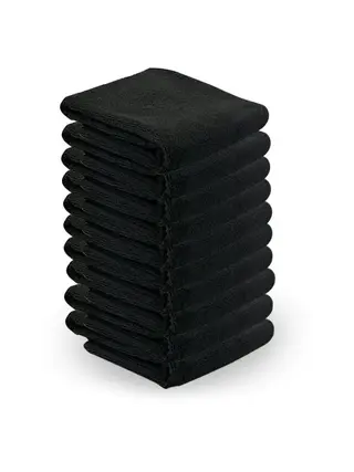 Microfiber towel 73x40cm 10 pcs black