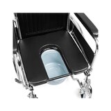 Foldable wheelchair with toilet function