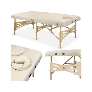 Massage Table Integral Light Wood 102 Comfort Face Hole Vinyl Flex K033 Beige