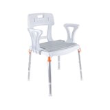 Shower and toilet seat with bucket