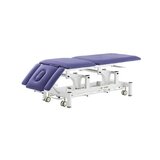 Electric massage table 5 sections - Rila PRO - White frame, blue upholstery