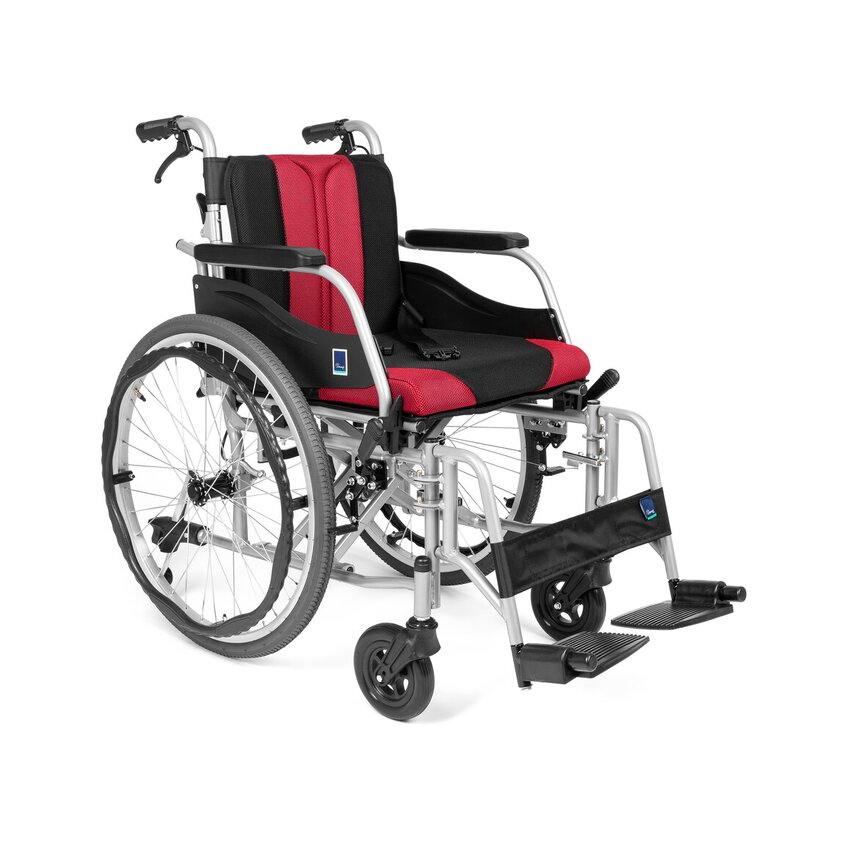 Foldable comfort wheelchair with aluminum frame – Suitable for indoors and outdoors