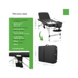 Portable massage table Adele 70cm - Black
