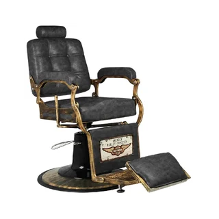 Barber chair Vintage HD Old Leather black