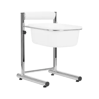 Pedicure tray with adjustable height - chrome