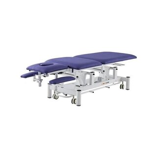 Electric massage table 5 sections - Rila PRO - White frame, blue upholstery
