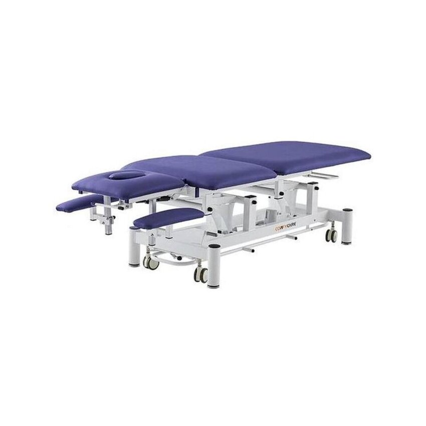 Electric massage table 5 sections - Rila PRO - White frame, blue upholstery