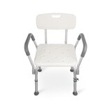 Shower chair with backrest and armrests