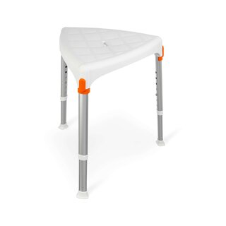 Shower stool Triangular shower seat white