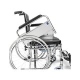 Foldable wheelchair with toilet function