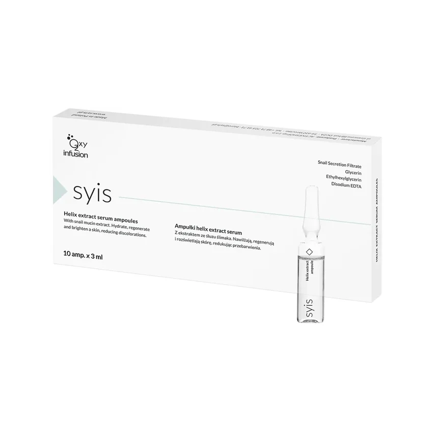 Syis ampoules with snail slime helix extract serum 10x3ml