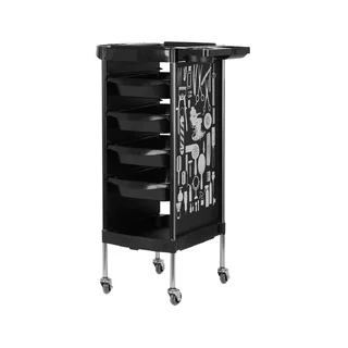 Hairdressing Trolley X11-9 Black Graphics